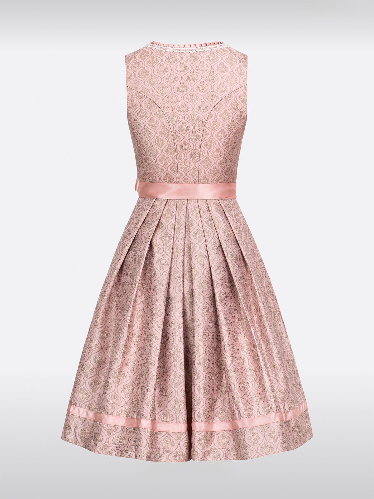 Rosa Herz-Ausschnitt traditionell Dirndl