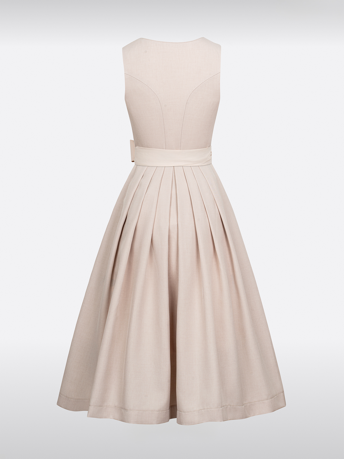 Beige Herz-Ausschnitt traditionell Dirndl