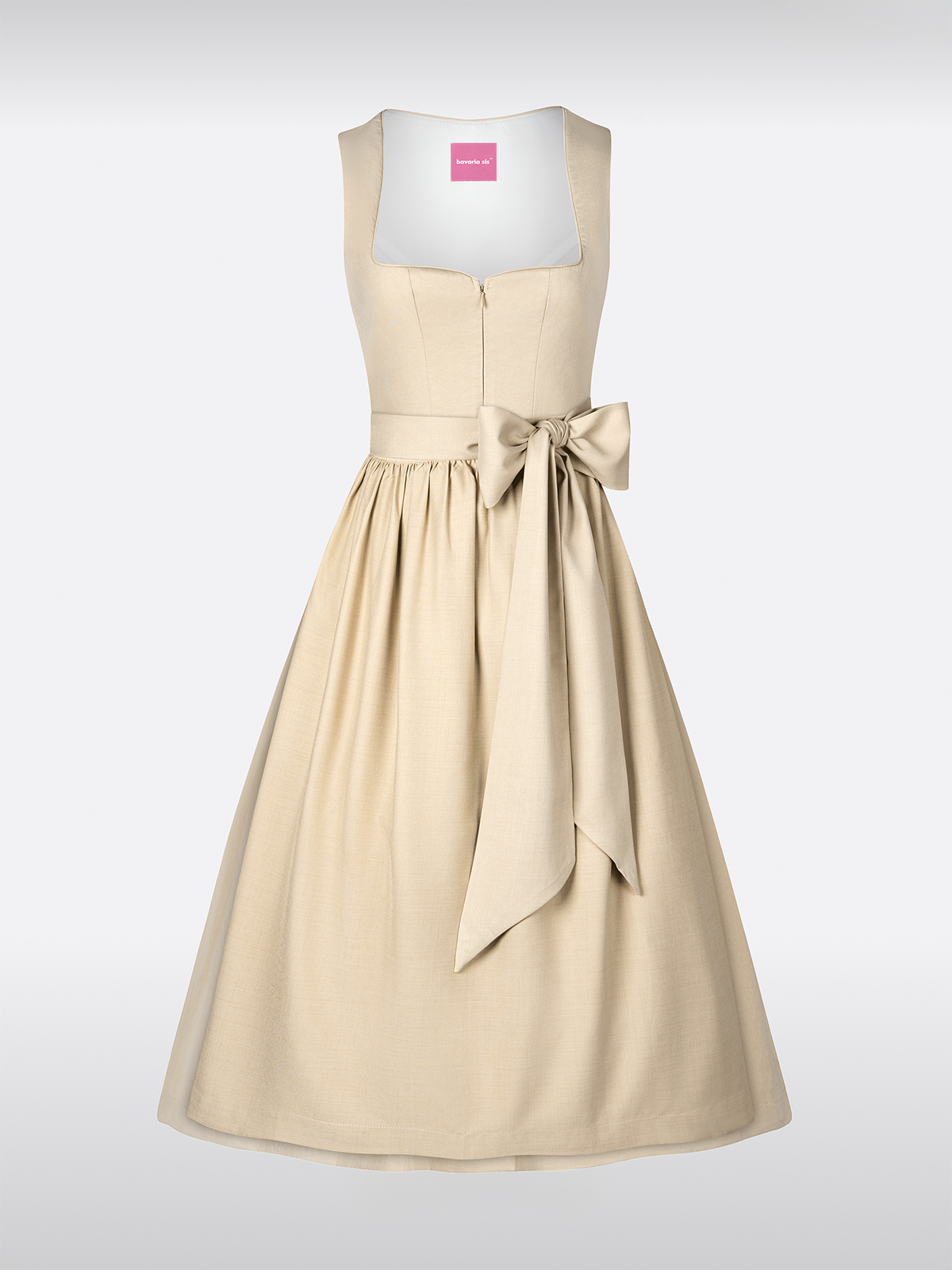 Cream Herz-Ausschnitt traditionell Dirndl