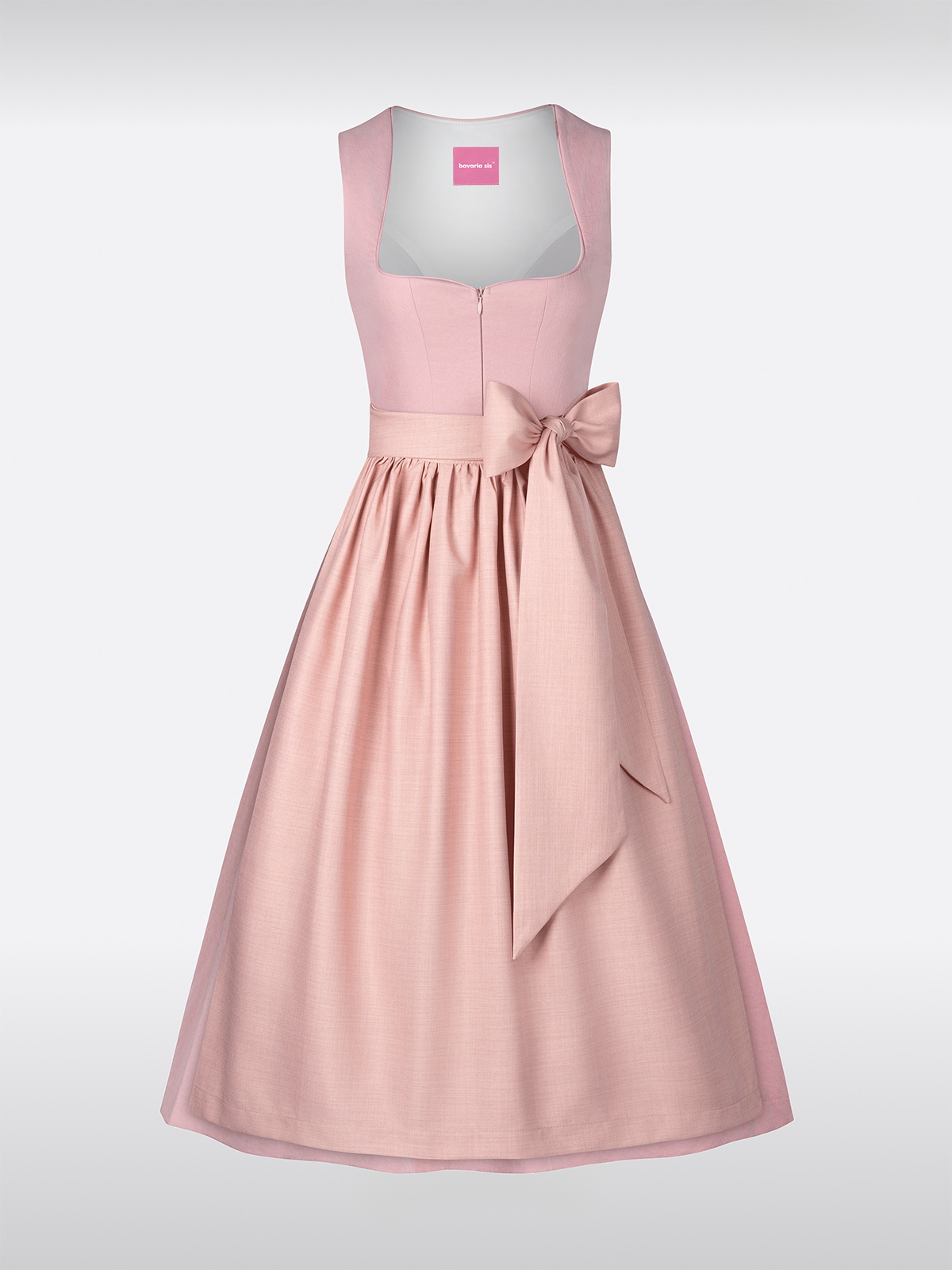 Rosa Herz-Ausschnitt traditionell Dirndl