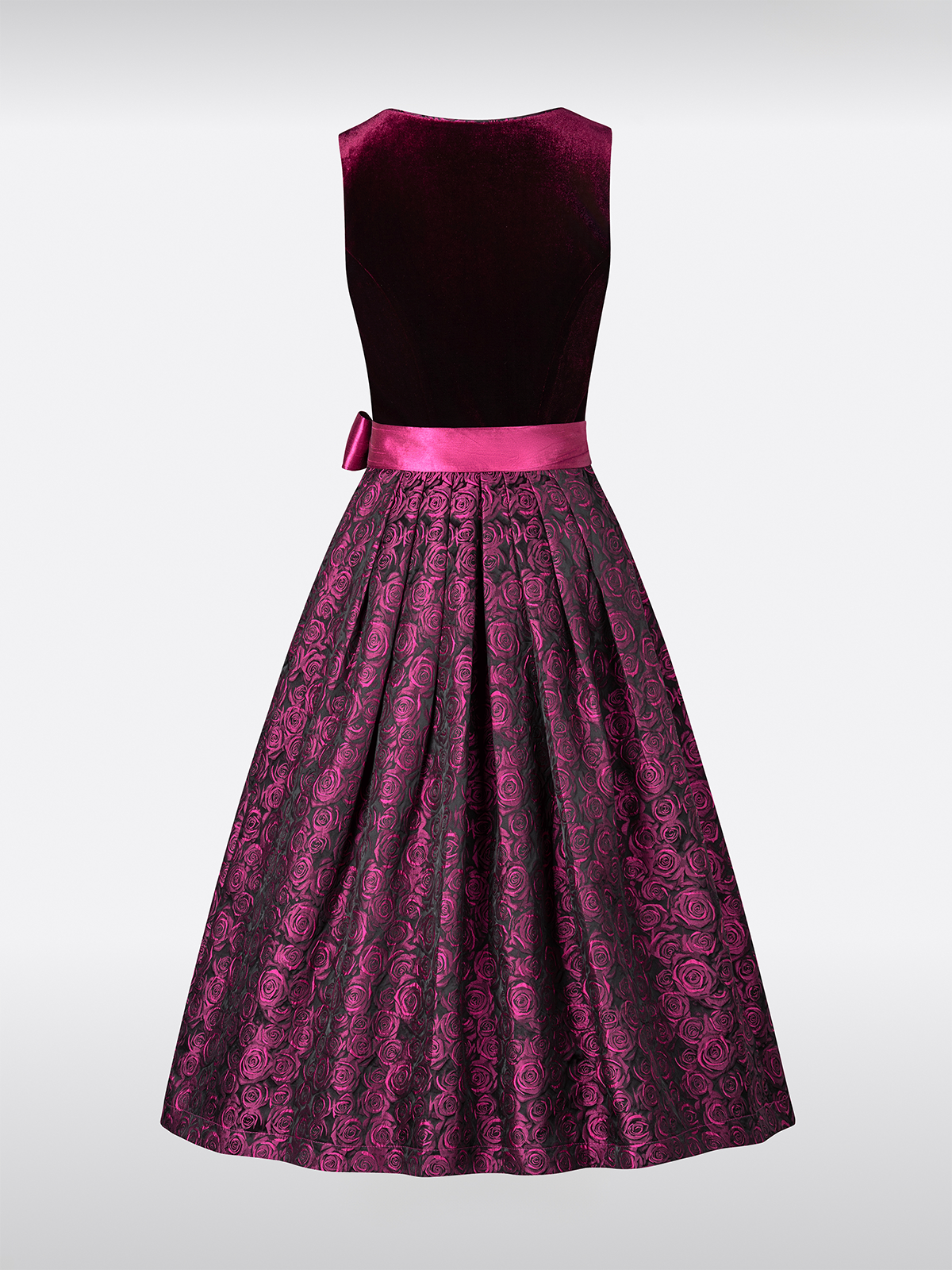 Pink Gerader Ausschnitt traditionell Dirndl