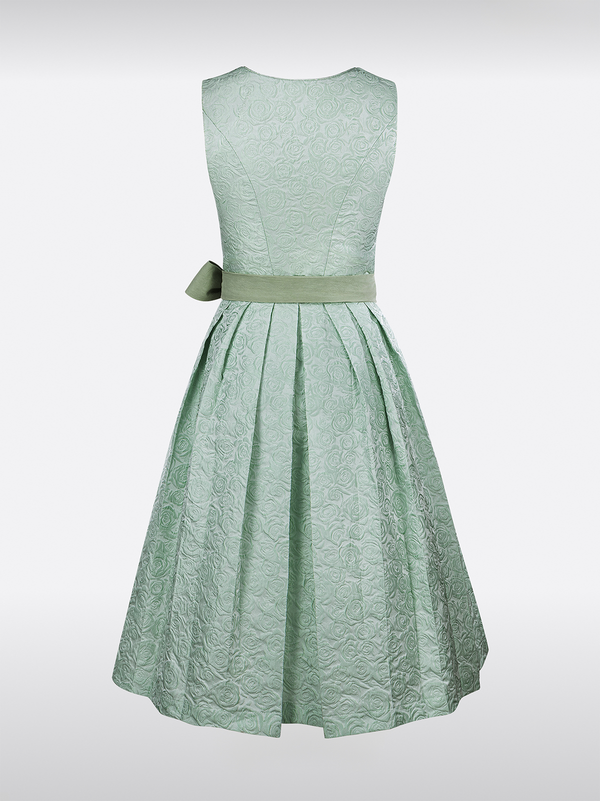 Grün Gerader Ausschnitt Knöpfen mit Floralem Muster Dirndl