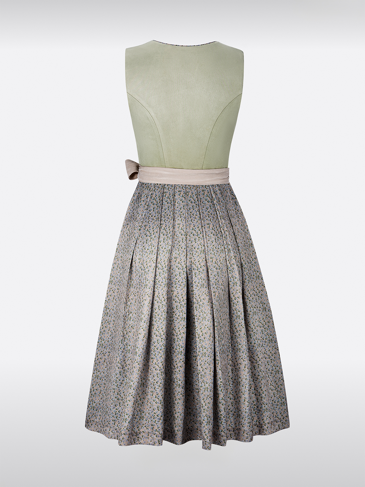 Grün Gerader Ausschnitt Floralem Muster Dirndl