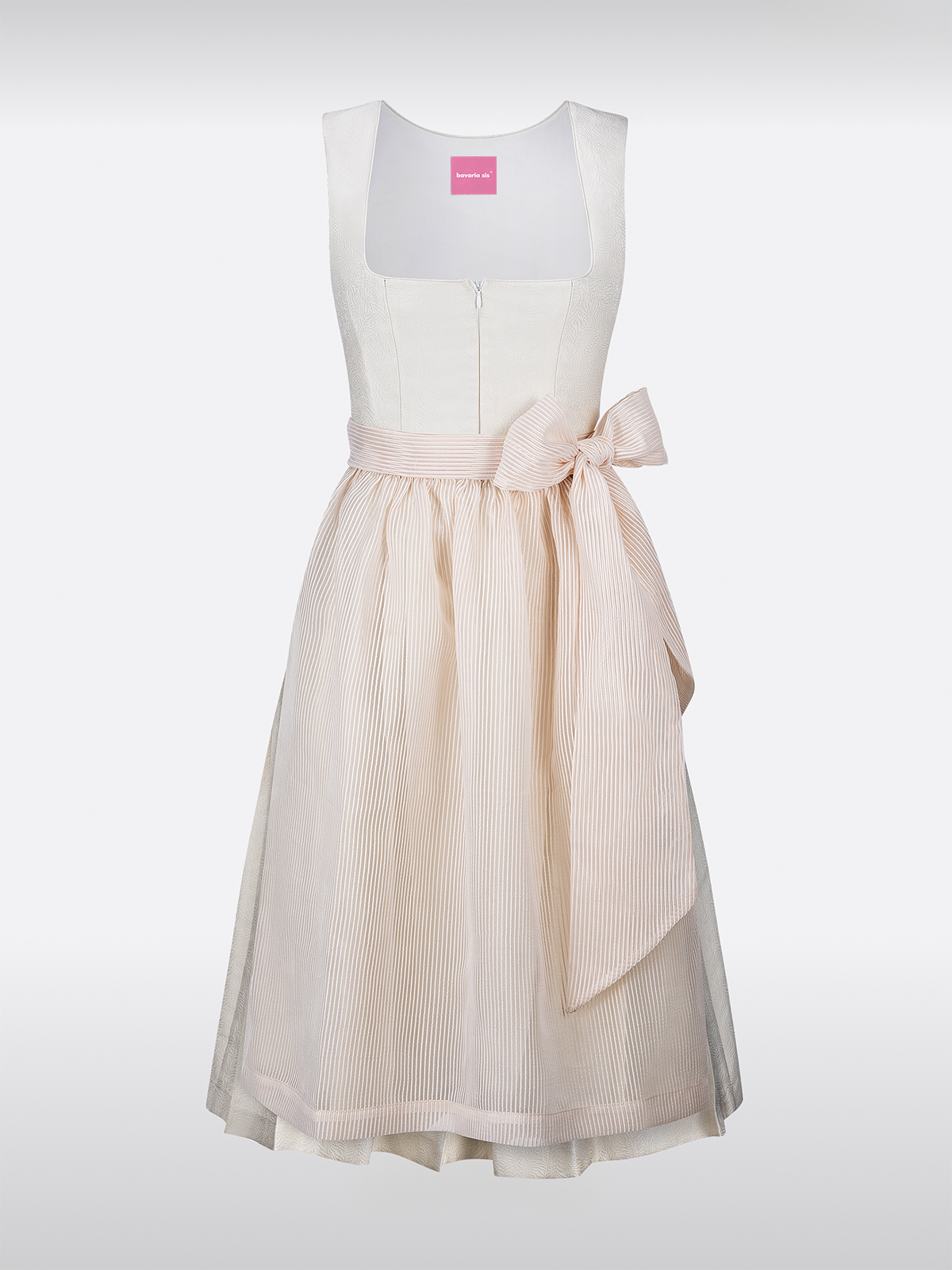 Beige Gerader Ausschnitt Dirndl