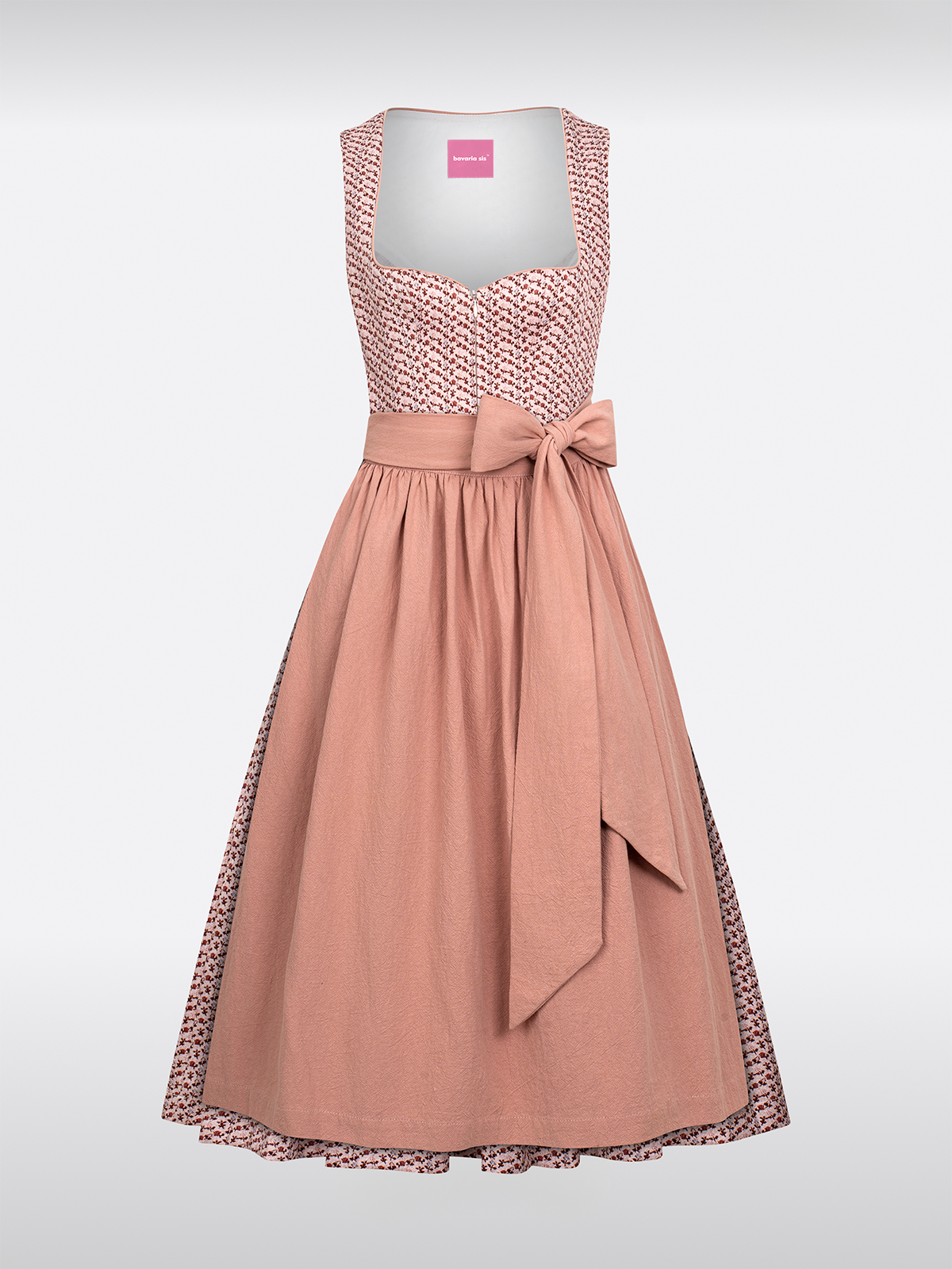 Rosa Herz-Ausschnitt traditionell Dirndl