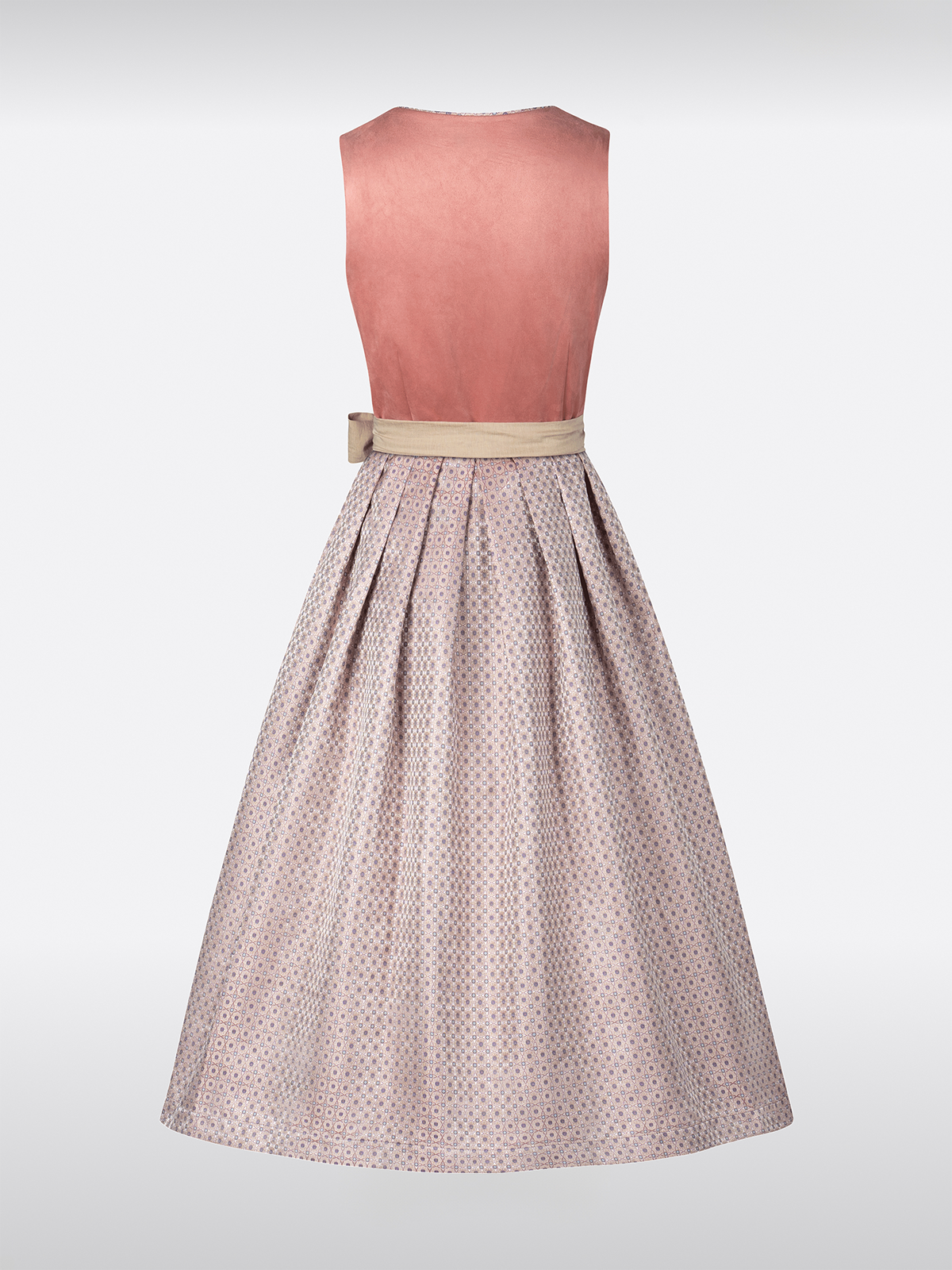 Rosa Gerader Ausschnitt traditionell Dirndl