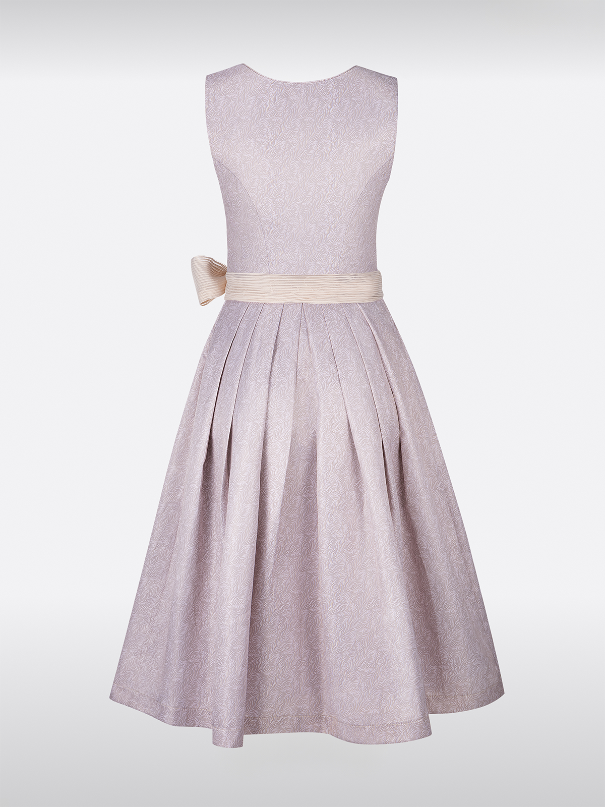 Rosa Gerader Ausschnitt Allover Muster Dirndl