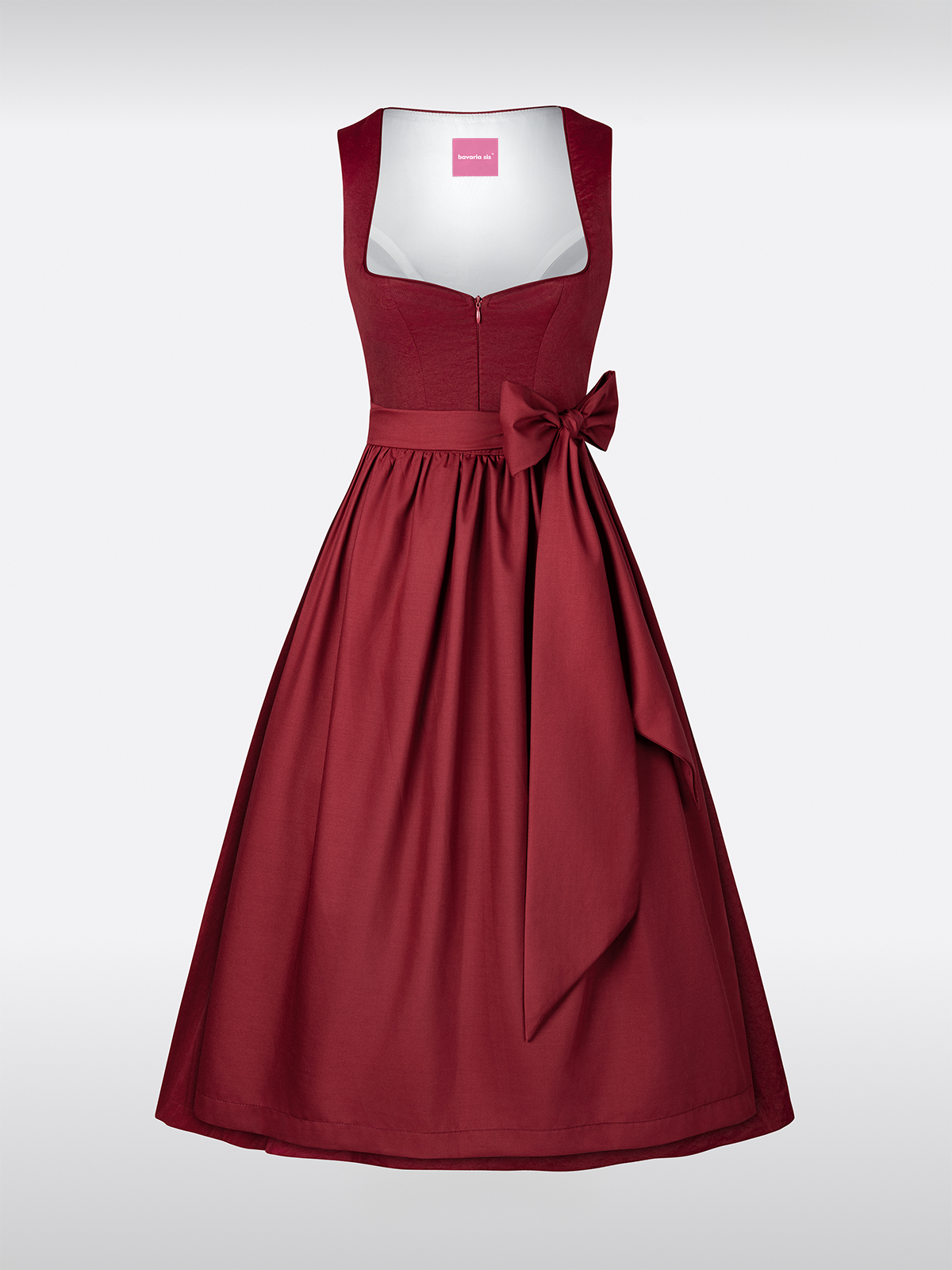 Rot Herz-Ausschnitt traditionell Dirndl