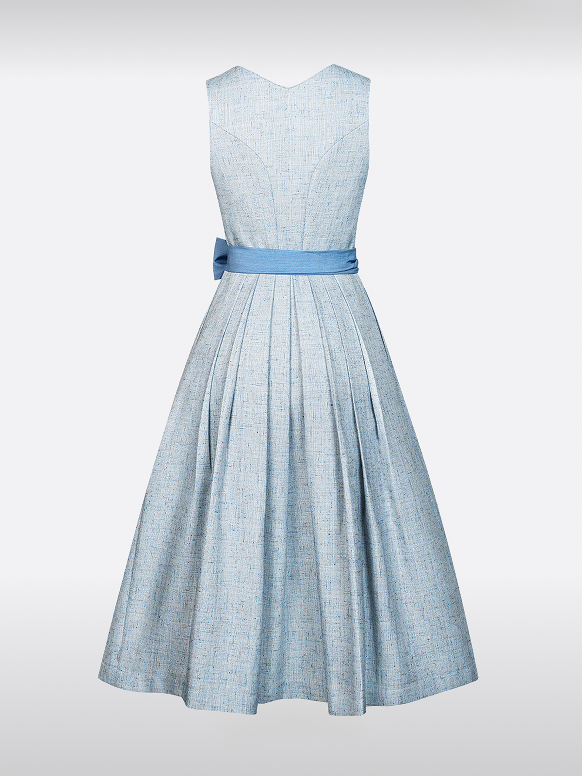 Blau Herz-Ausschnitt Knöpfen Dirndl