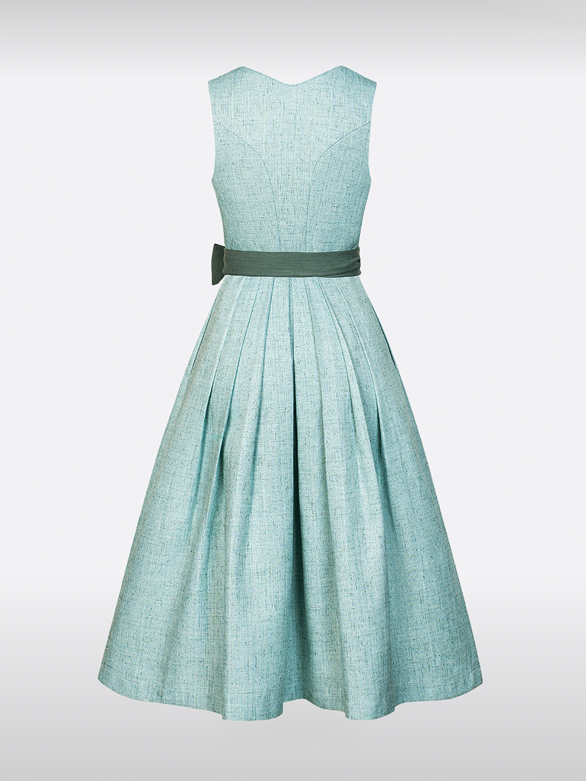 Grün Herz-Ausschnitt Knöpfen Dirndl