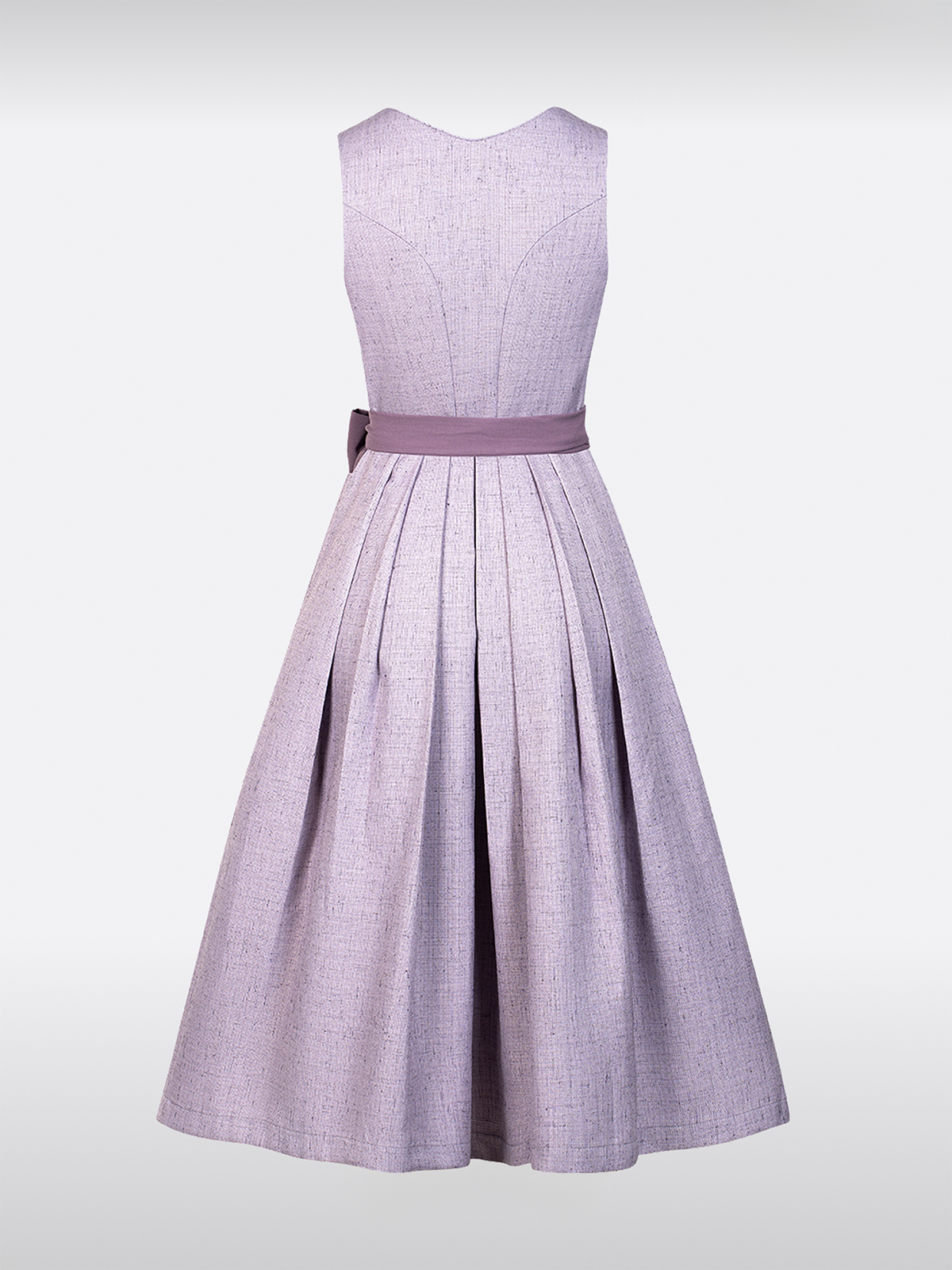 Lila Herz-Ausschnitt Knöpfen Dirndl