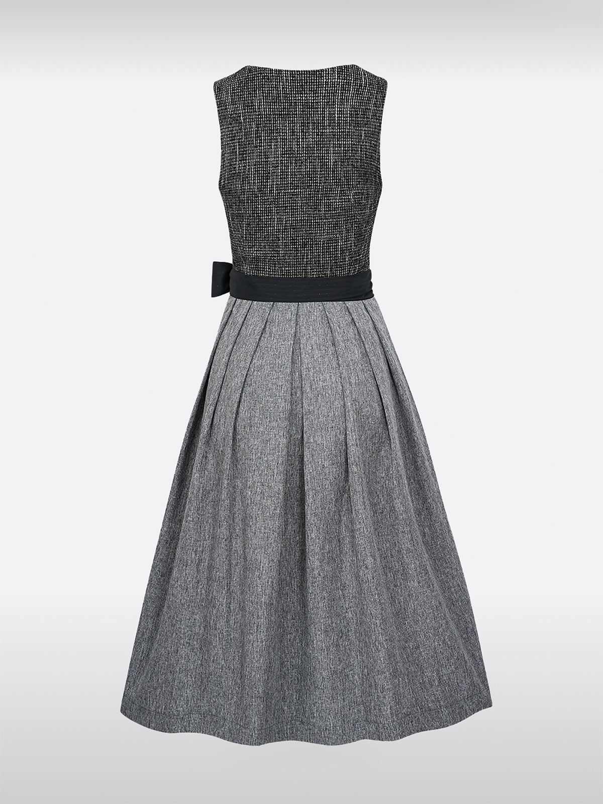 Schwarz Gerader Ausschnitt Reißverschluss Vorne Dirndl