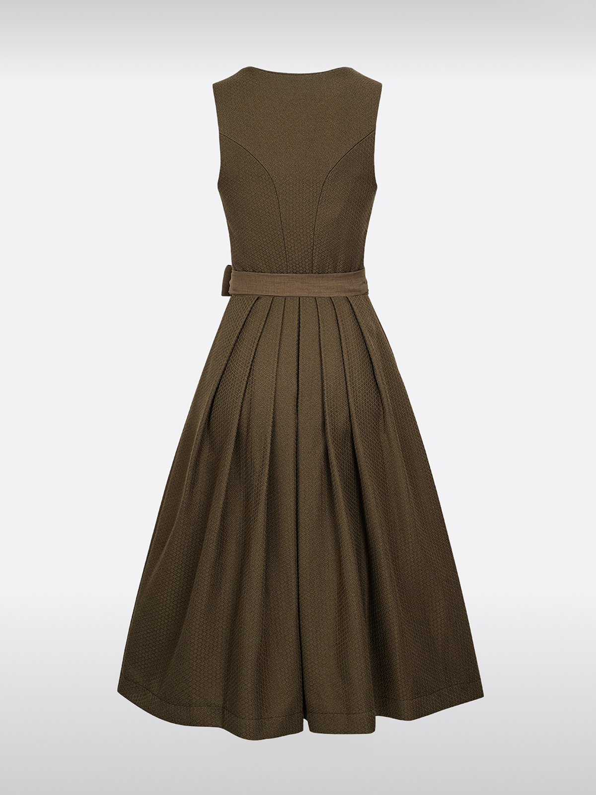 Grün Herz-Ausschnitt Reißverschluss Vorne Dirndl