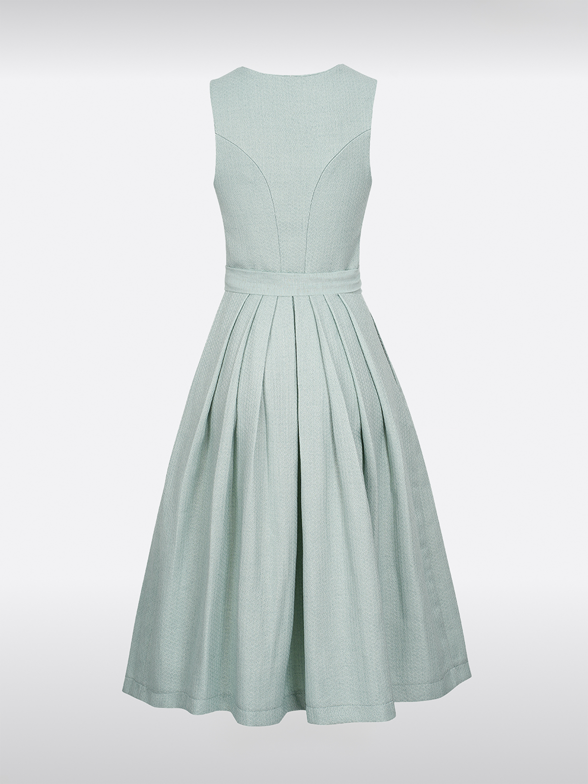 Grün Herz-Ausschnitt Reißverschluss Vorne Dirndl