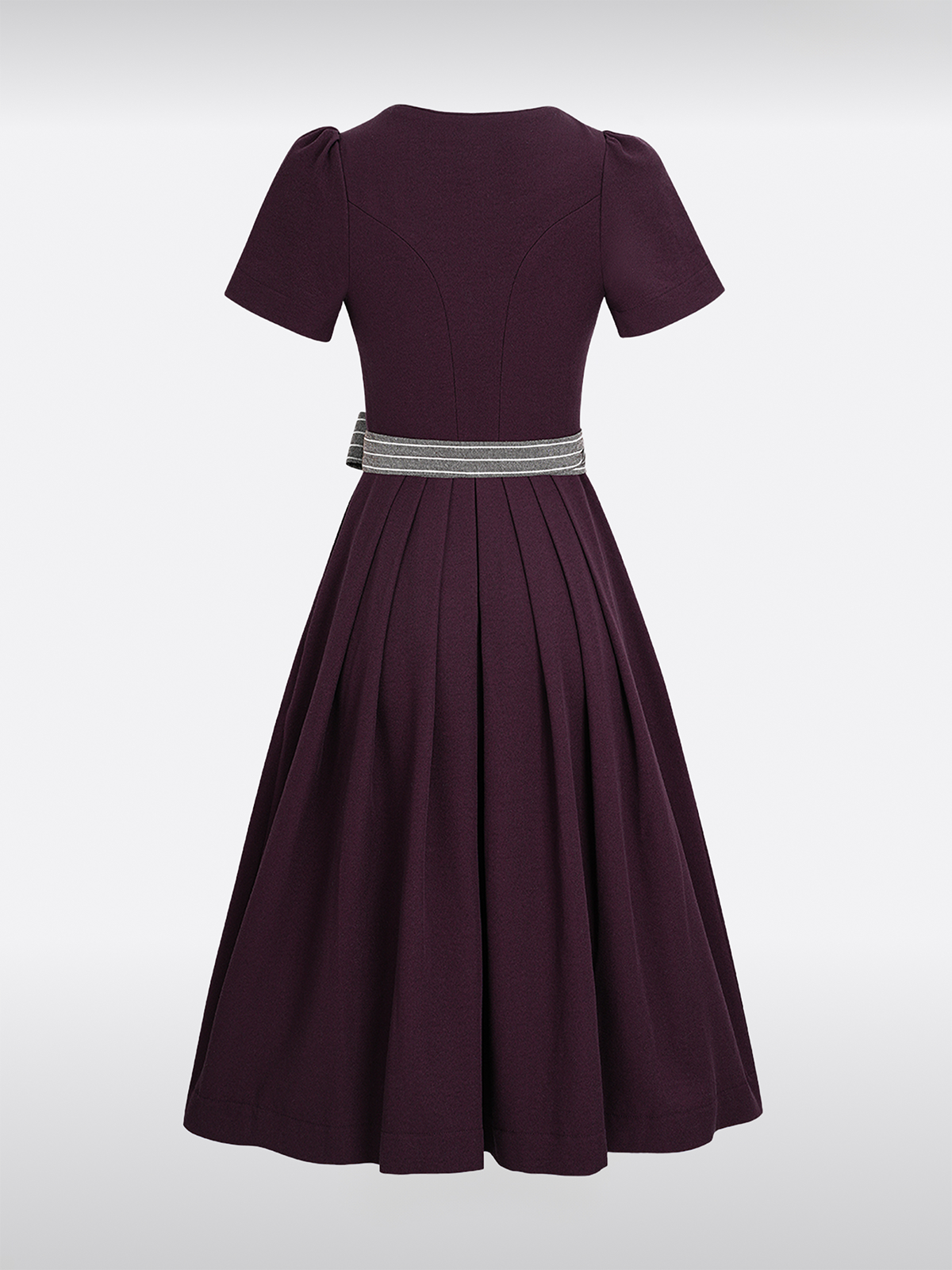 Lila Herz-Ausschnitt Knöpfen Dirndl