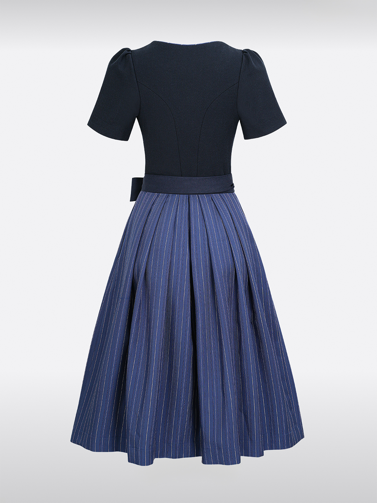 Blau Herz-Ausschnitt Knöpfen Dirndl