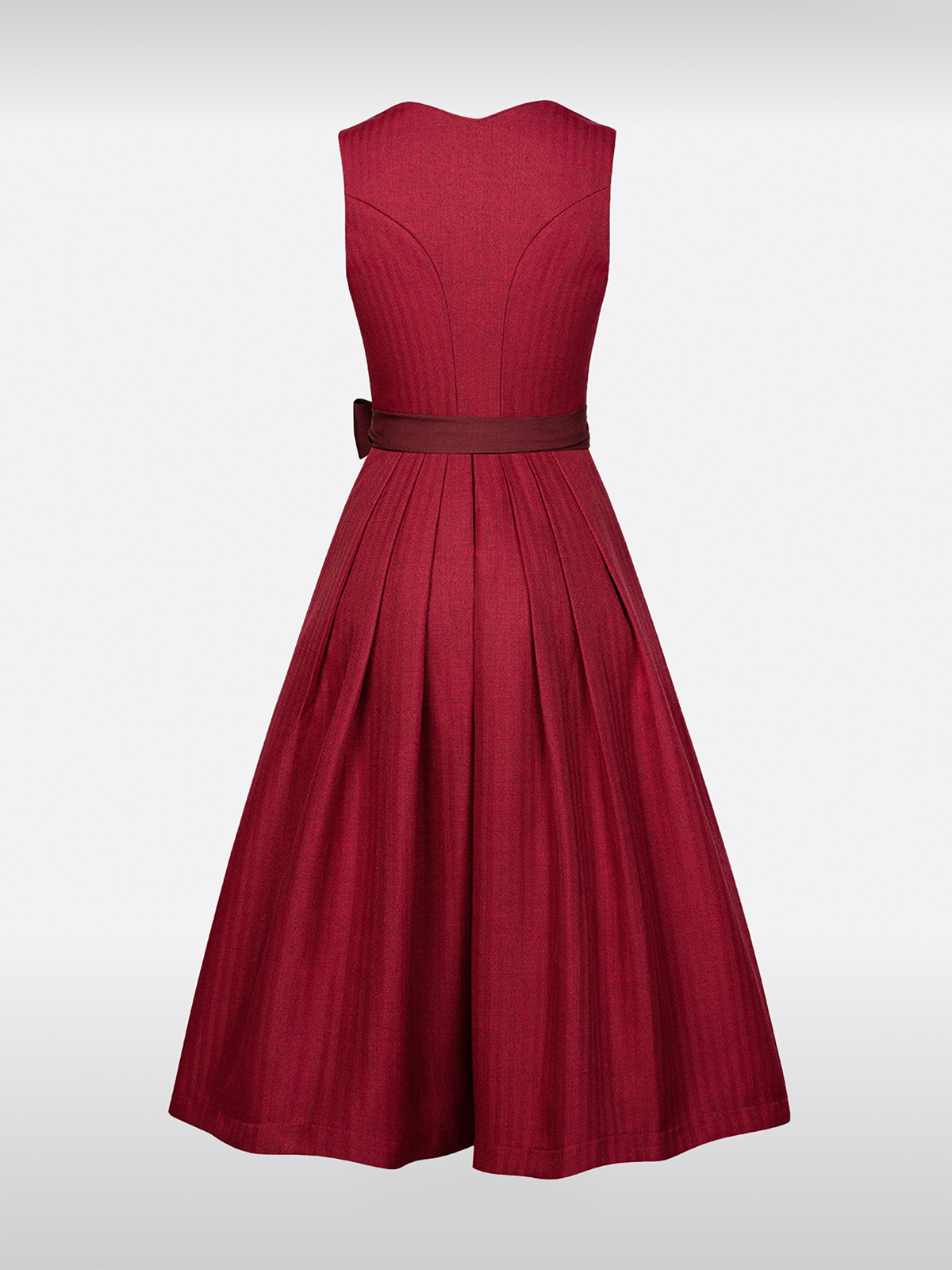 Rot Herz-Ausschnitt Knöpfen Dirndl