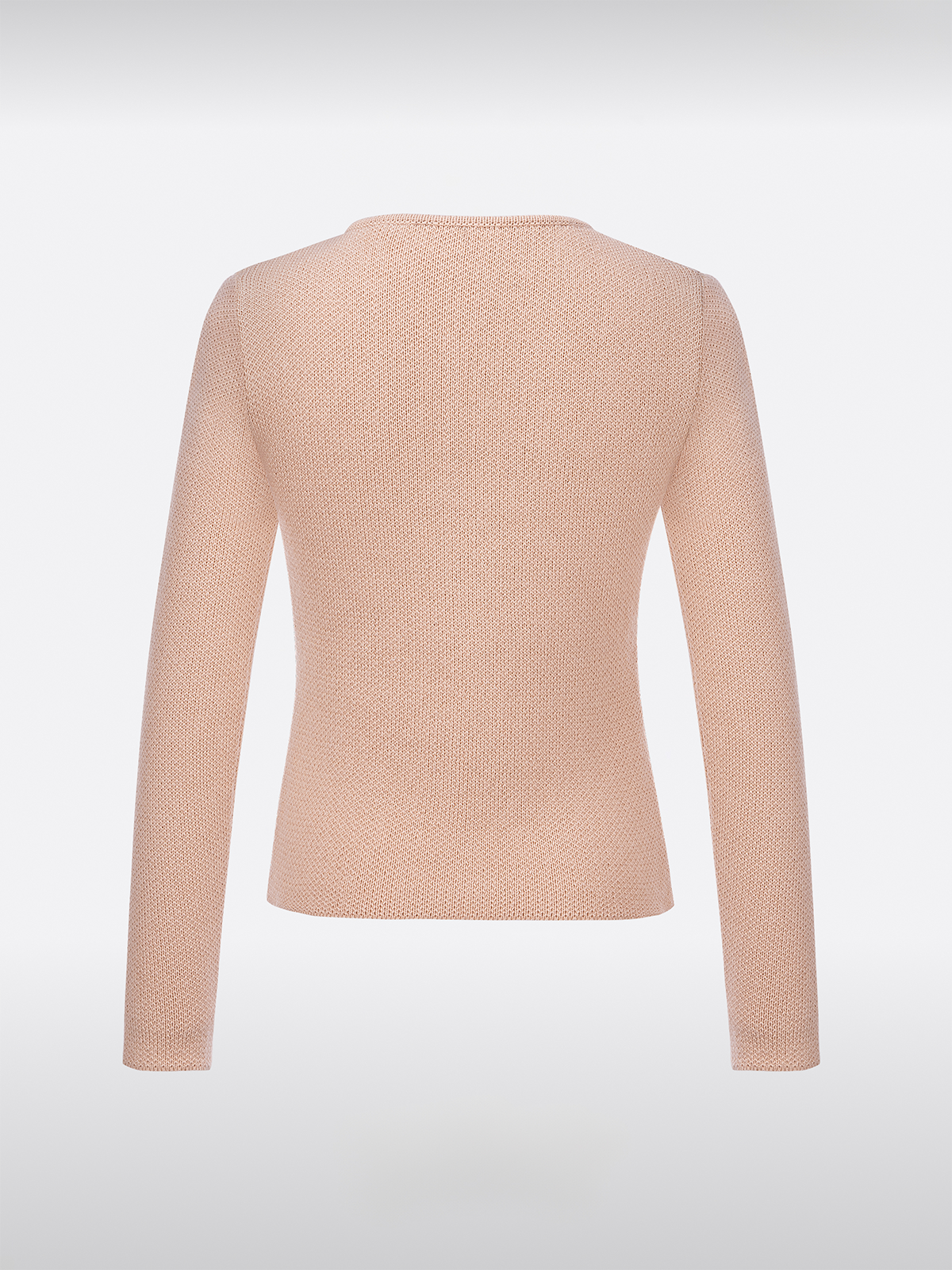 Braun Rundhals Slim-Fit Knöpfen Strick