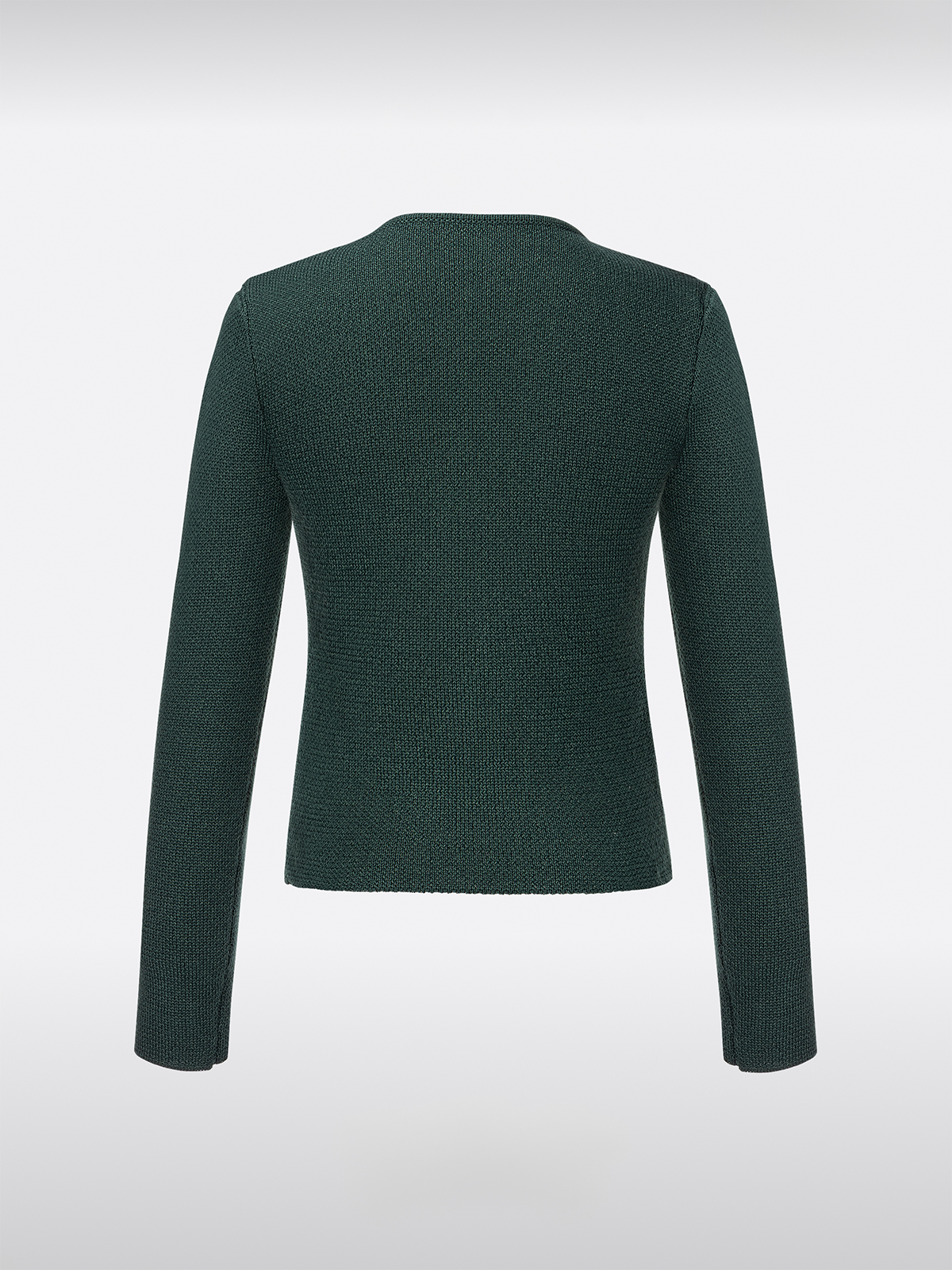 Grün Rundhals Slim-Fit Knöpfen Strick