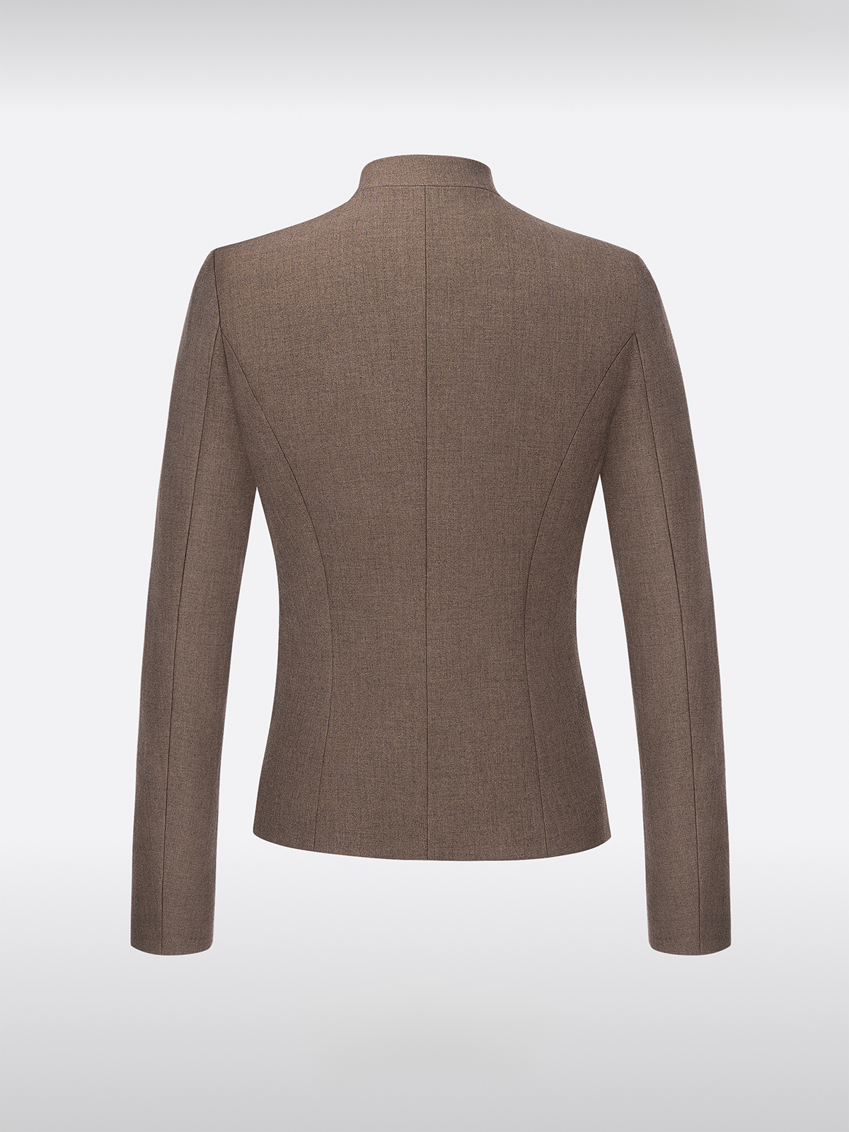 Braun Hochgeschlossen Slim-Fit traditionell Jacken
