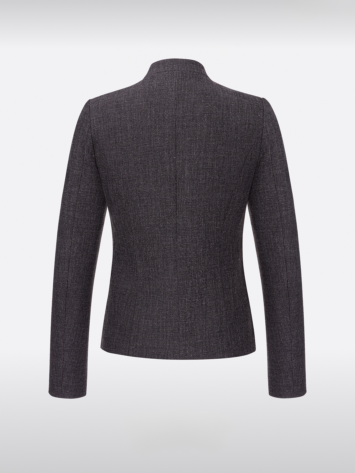 Schwarze Hochgeschlossen Slim-Fit traditionell Jacken